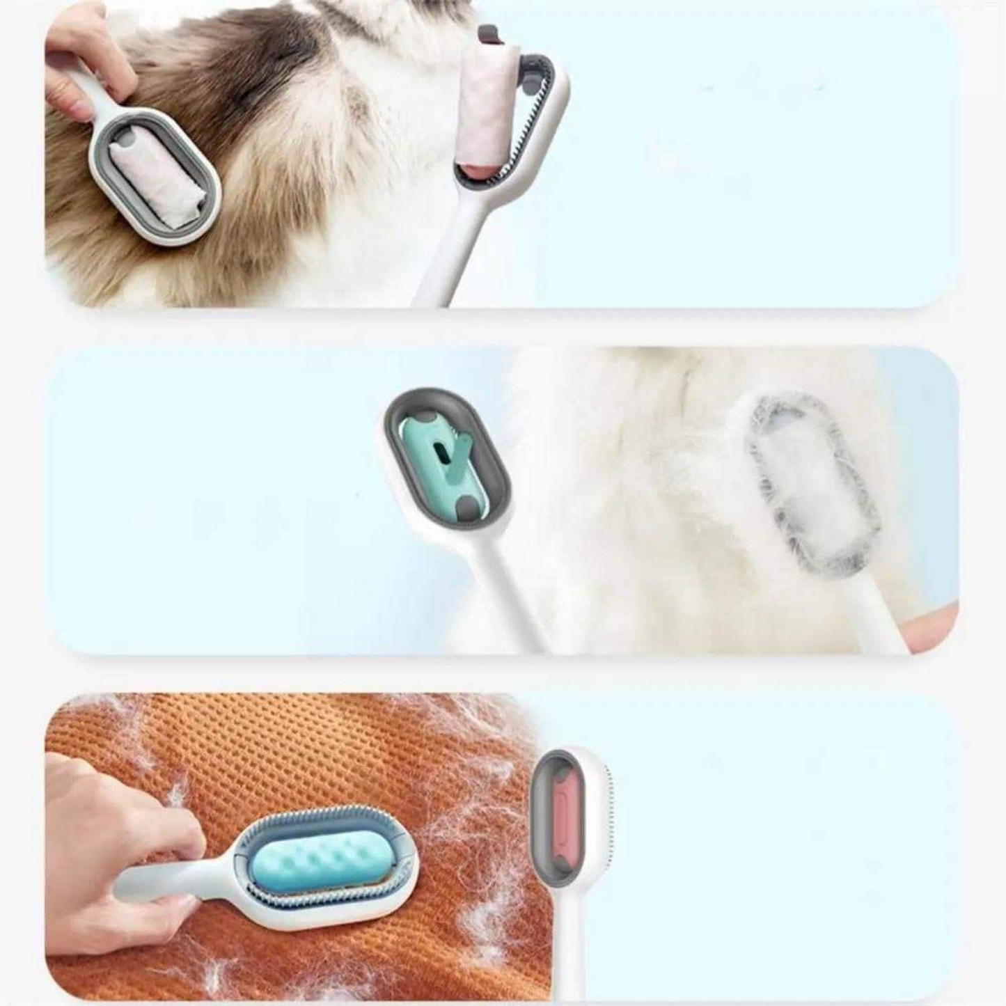 3-in-1 Cat Grooming Brush with Water Feature - Bits of Joy