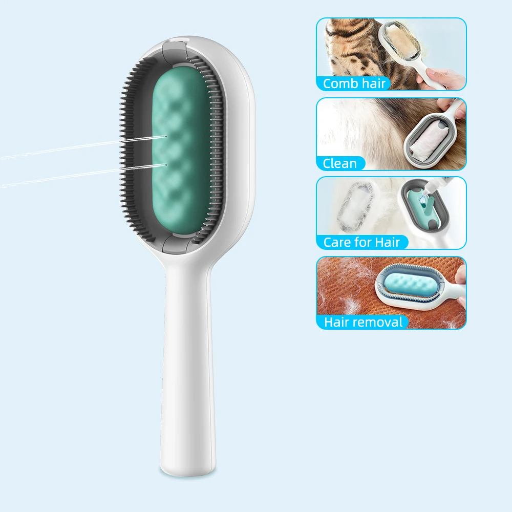 3-in-1 Cat Grooming Brush with Water Feature - Bits of Joy