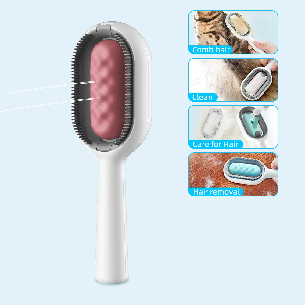3-in-1 Cat Grooming Brush with Water Feature - Bits of Joy