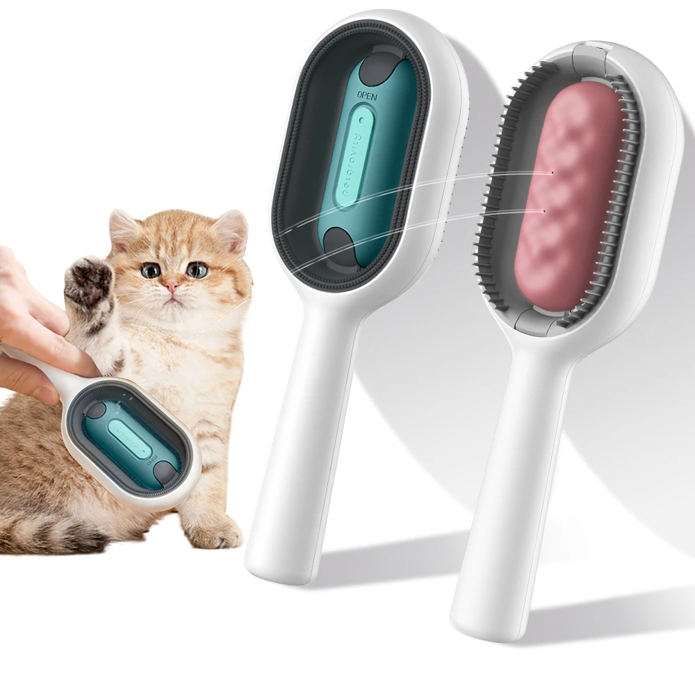 3-in-1 Cat Grooming Brush with Water Feature - Bits of Joy