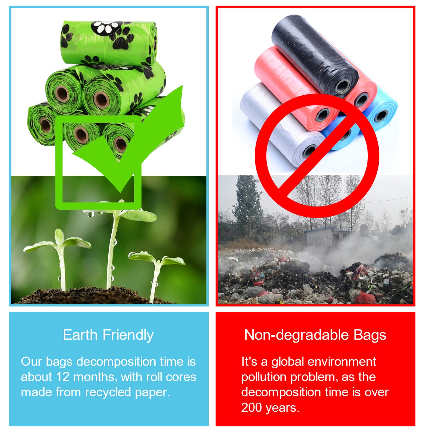Eco-Friendly Degradable Pet Stool Bags