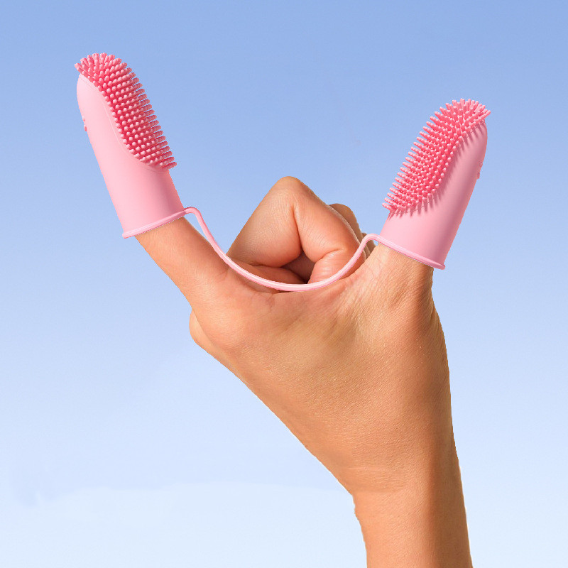 Dual-Finger Pet Toothbrush