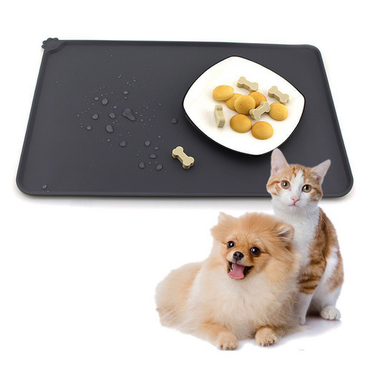 Stay Clean &amp; Tidy: Waterproof Pet Food Mat for Dogs and Cats