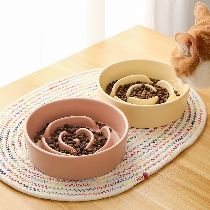 Ceramic Pet Food and Water Feeder Bowl for Dogs and Cats